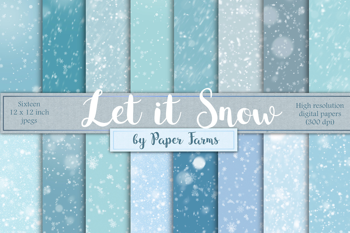 Snow backgrounds in Patterns - product preview 8