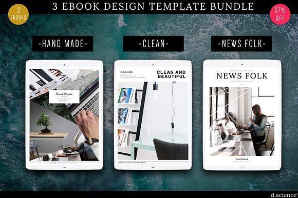 3X Ebook Template Bundle  | 67% Off in Magazine Templates - product preview 2