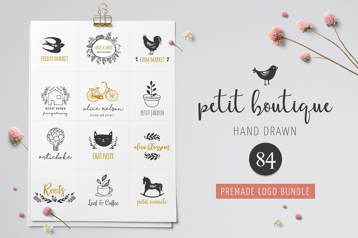 Logo boutique, premade logo template in Logo Templates - product preview 8