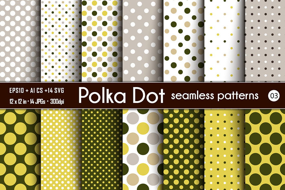 Polka Dot Seamless Patterns - 03 in Patterns - product preview 8