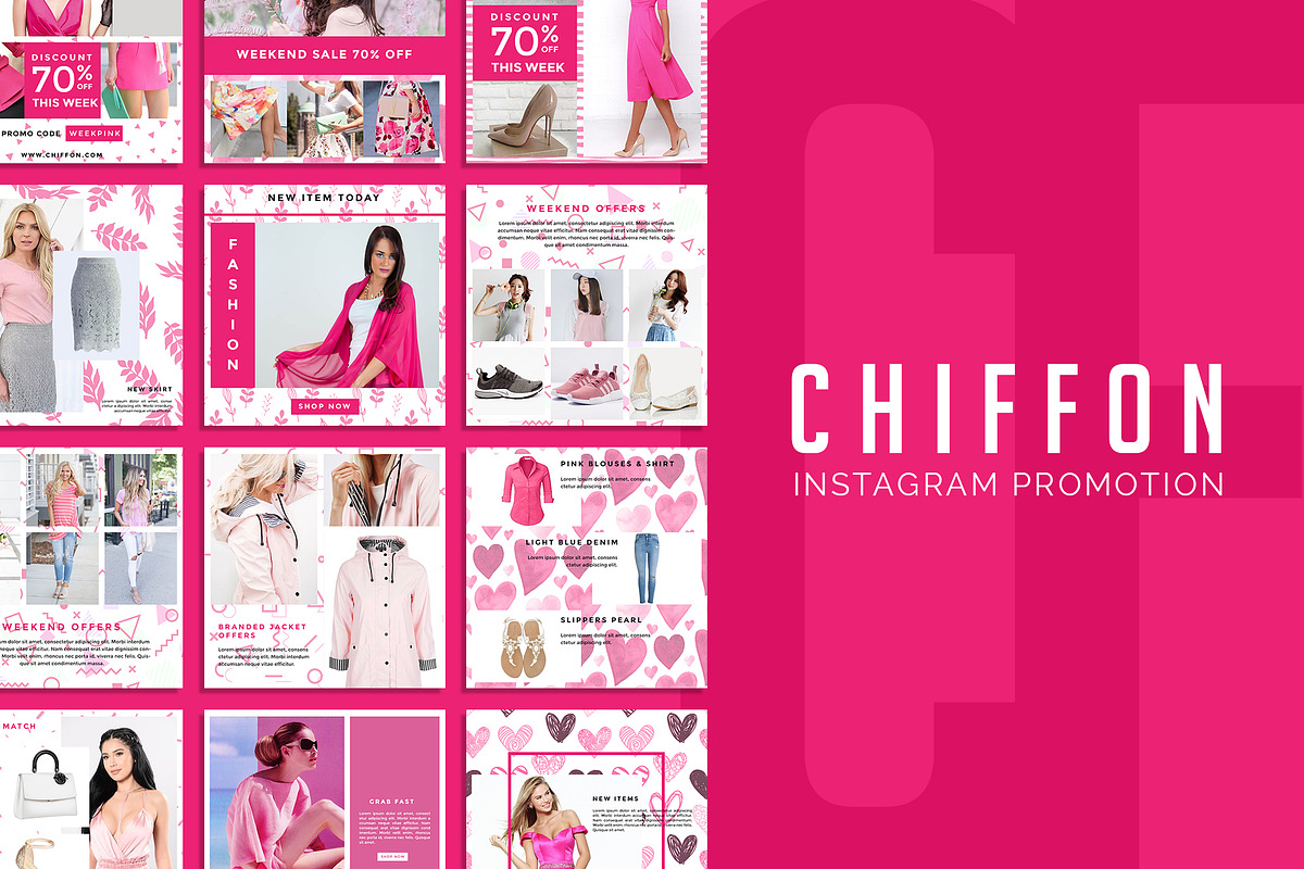 Chiffon Instagram Promotion in Facebook Templates - product preview 8
