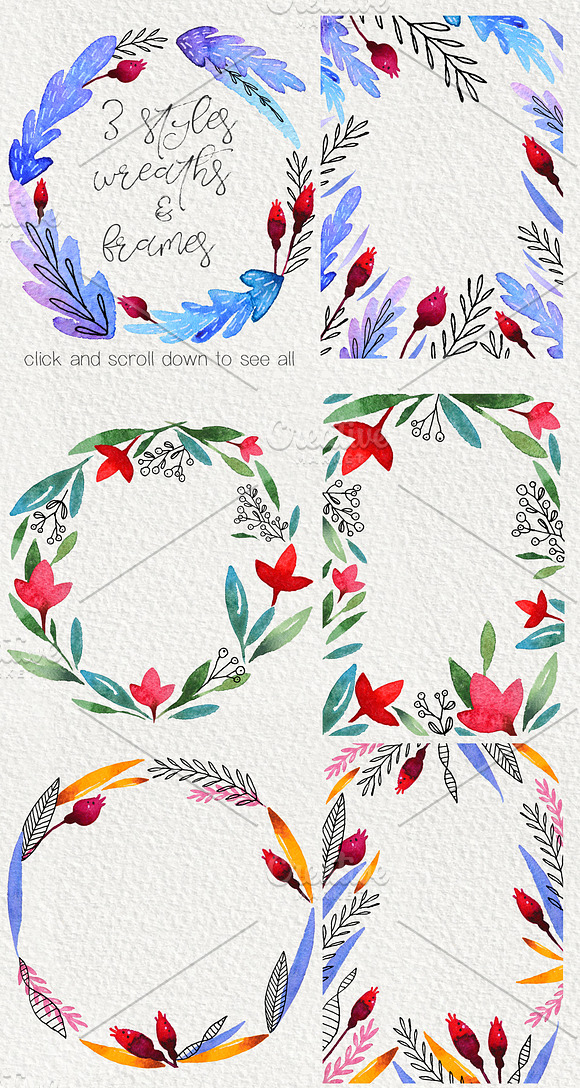 Ice Wine. Watercolor design set in Illustrations - product preview 3