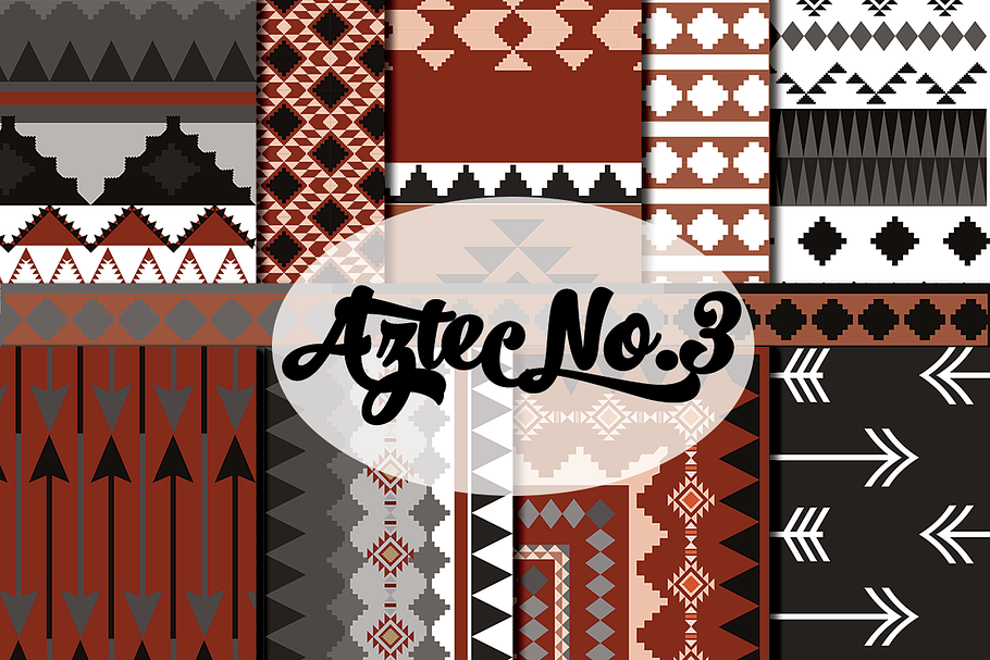 Aztec Tribal in Brown and Gray