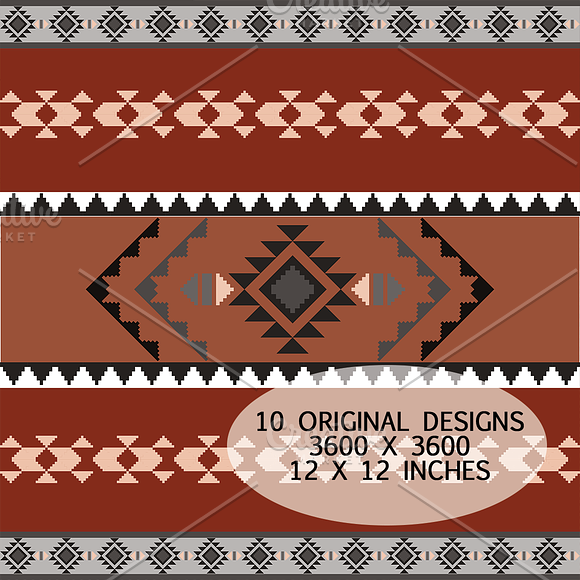 Aztec Tribal in Brown and Gray in Graphics - product preview 2