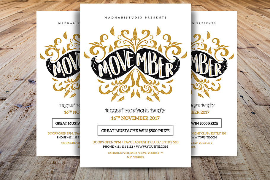 Movember Flyer Template