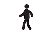Walking man silhouette icon