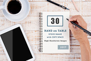 30 Hand on Table Stock Images