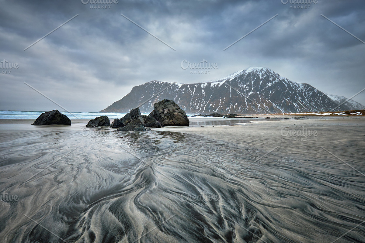 Rocky coast of fjord in Norway in Graphics - product preview 8