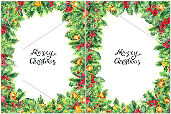 Watercolor Christmas set in Illustrations - product preview 4