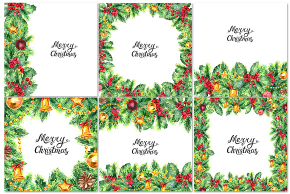 Watercolor Christmas set in Illustrations - product preview 5