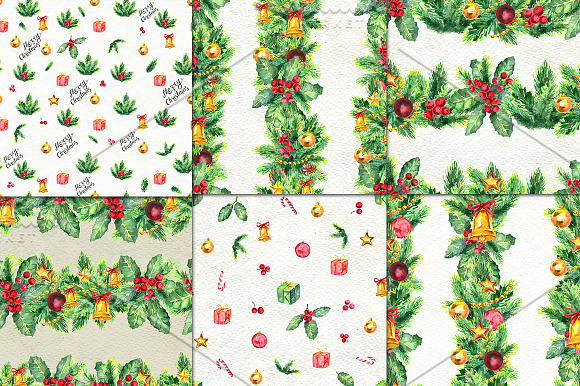 Watercolor Christmas set in Illustrations - product preview 7