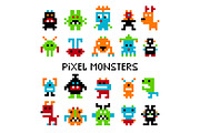 Pixel invaders set