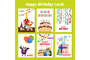 Birthday cards set