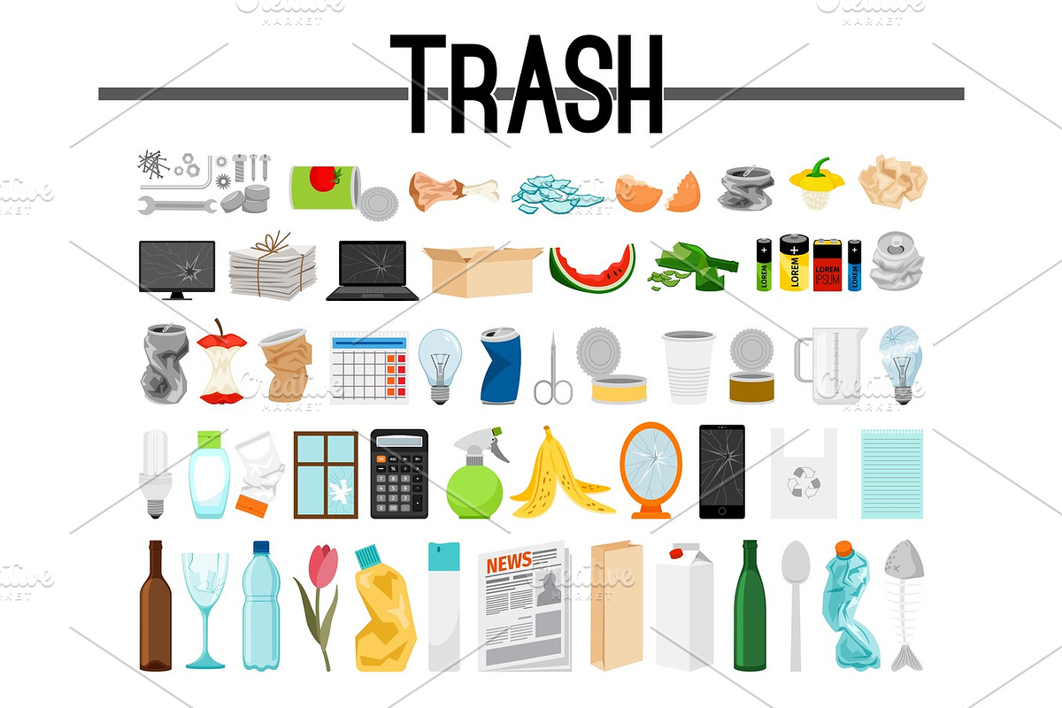 Big collection of trash and garbage in Objects - product preview 8