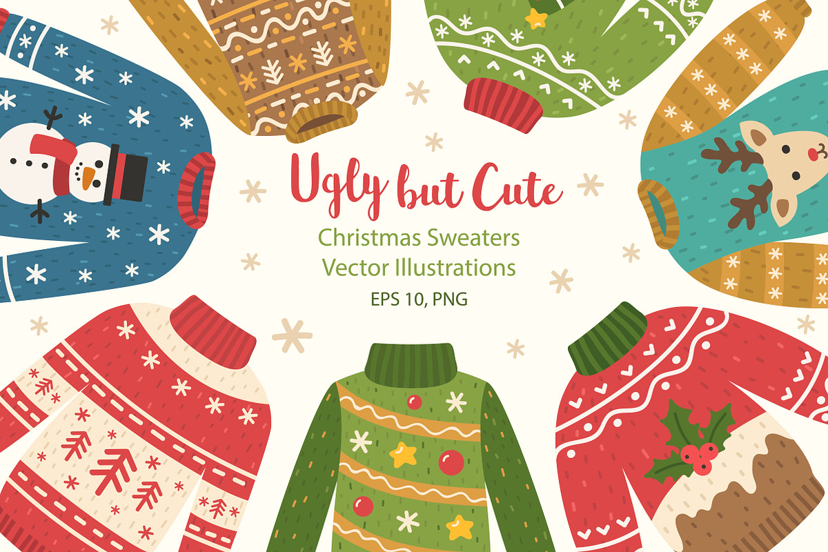 Ugly Christmas Sweaters in Illustrations - product preview 8
