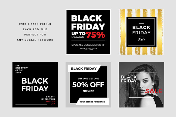 Ultimate Black Friday Social Media in Instagram Templates - product preview 12