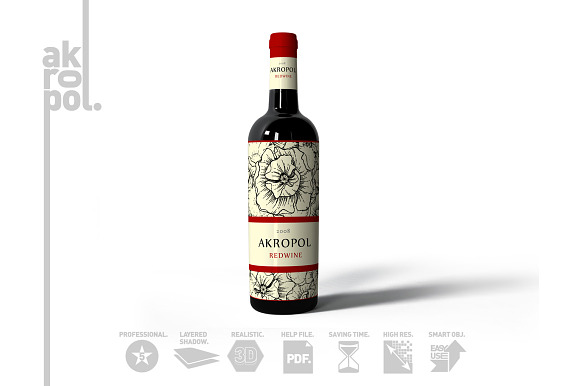 Wine Mock Up in Product Mockups - product preview 4