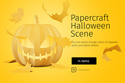 Papercraft Halloween Scene