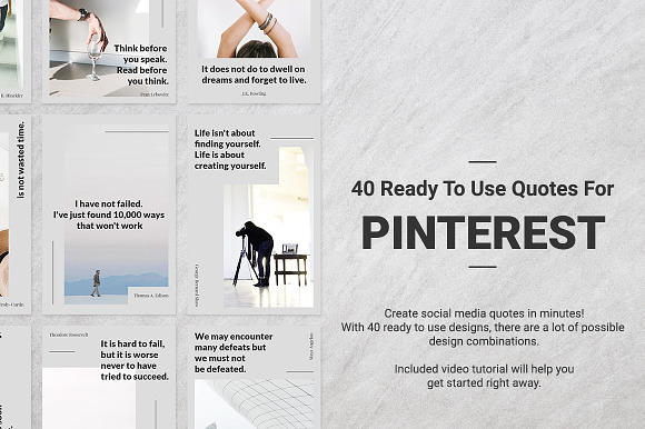40 Pinterest Quotes in Pinterest Templates - product preview 2