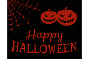 Happy Halloween Evil Pumpkins Vector Illustration