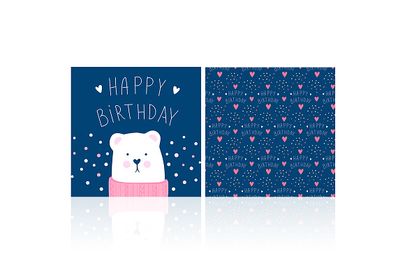 Funny animals vector card & patterns in Illustrations - product preview 5
