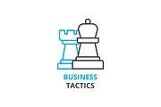 Business tactics concept , outline icon, linear sign, thin line pictogram, logo, flat vector, illustration
