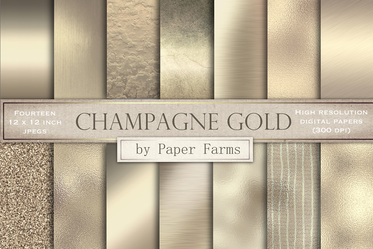 Champagne gold textures in Textures - product preview 8