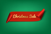 Christmas Sale. Ribbon