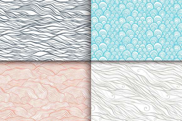 28 doodle seamless patterns set in Patterns - product preview 4