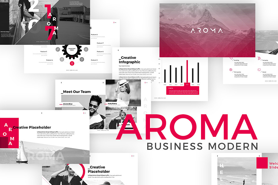 AROMA - Business Modern in PowerPoint Templates - product preview 8