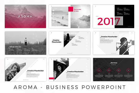 AROMA - Business Modern in PowerPoint Templates - product preview 3