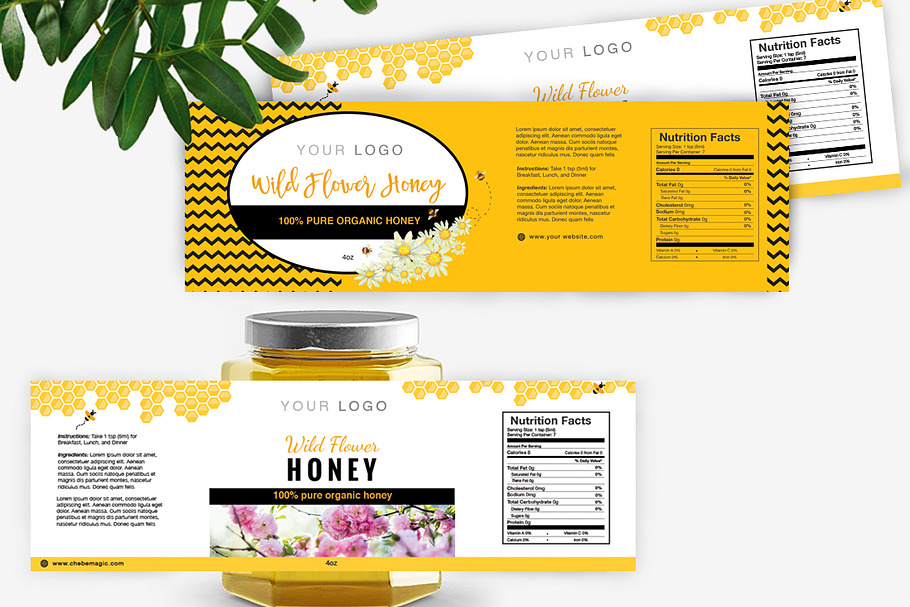 Honey Label Template ID33