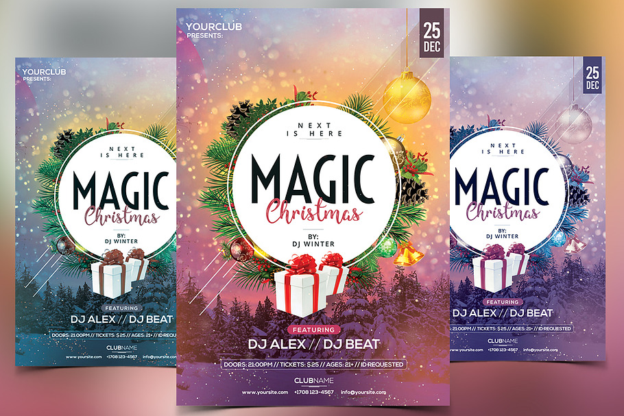 Magic Christmas 2017 - PSD Flyer