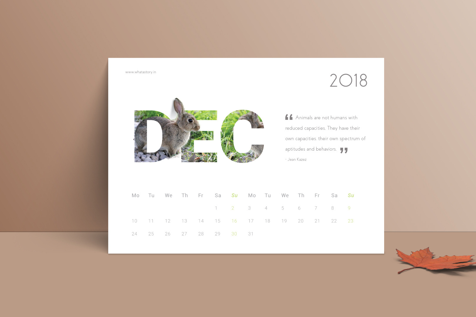 2018-calendar-animals-creative-daddy