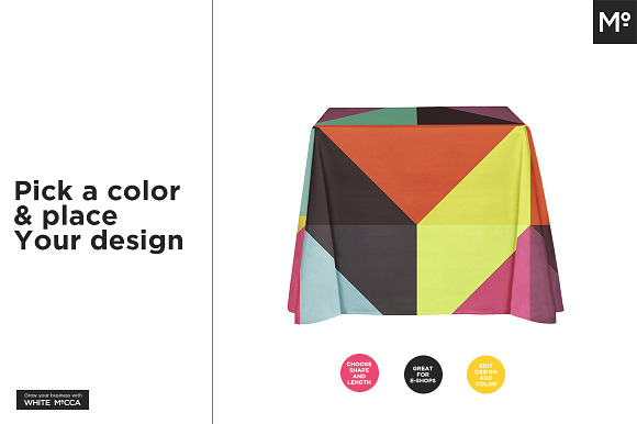 Tablecloth 2 Types Mock-ups Set in Product Mockups - product preview 5