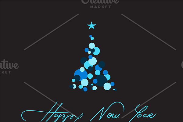 Happy New Year background blue