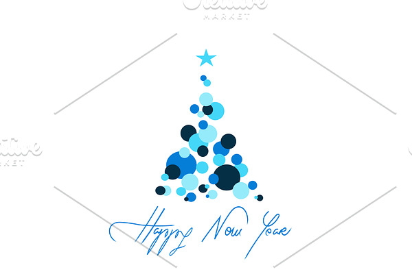 Happy New Year card vector