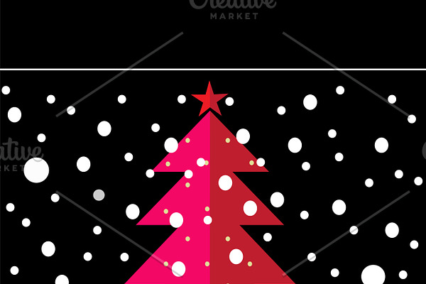 Christmas tree background vector