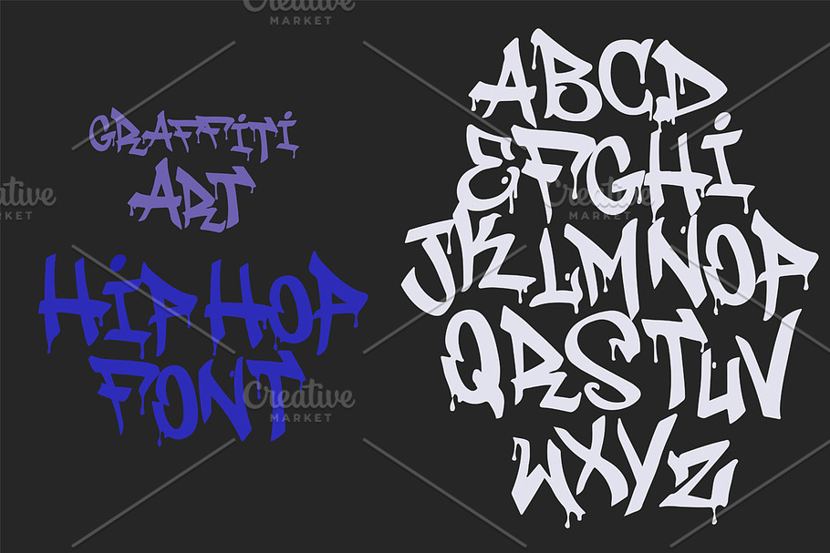 Hip Hop Graffiti font white tag in Graffiti Fonts - product preview 8
