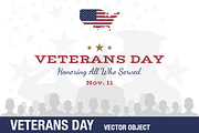 Happy Veterans Day. Greeting Card