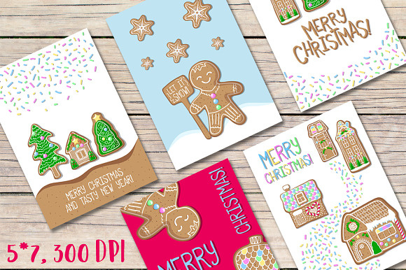 Merry Christmas Greeting Cards in Postcard Templates - product preview 1