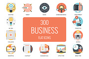 300 Flat Business Icons
