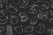 Vegetables and fruits pattern