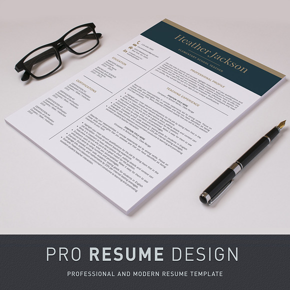 Resume Template / Teacher CV in Resume Templates - product preview 7