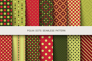 Seamless vintage patterns polka dots