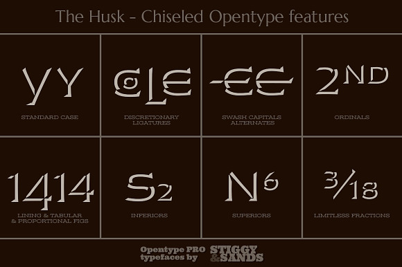 Husk Chiseled in Display Fonts - product preview 1