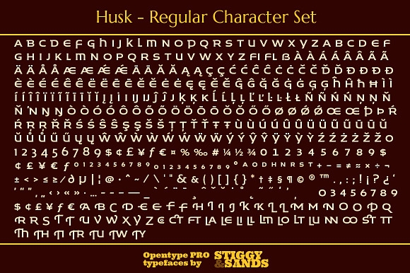 Husk Family in Display Fonts - product preview 3