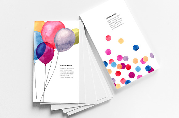 Watercolor party set in Illustrations - product preview 3