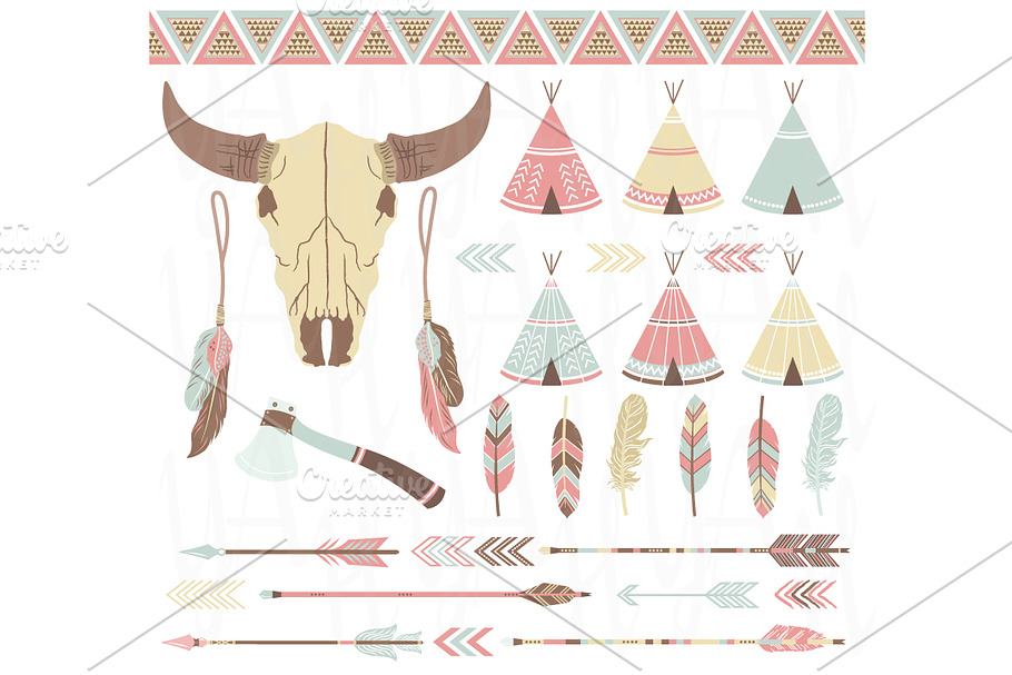 Tribal Clip Art Elements
