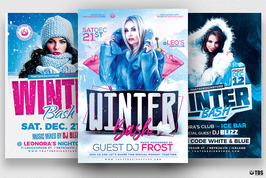 Winter Bash Flyer Bundle in Flyer Templates - product preview 8